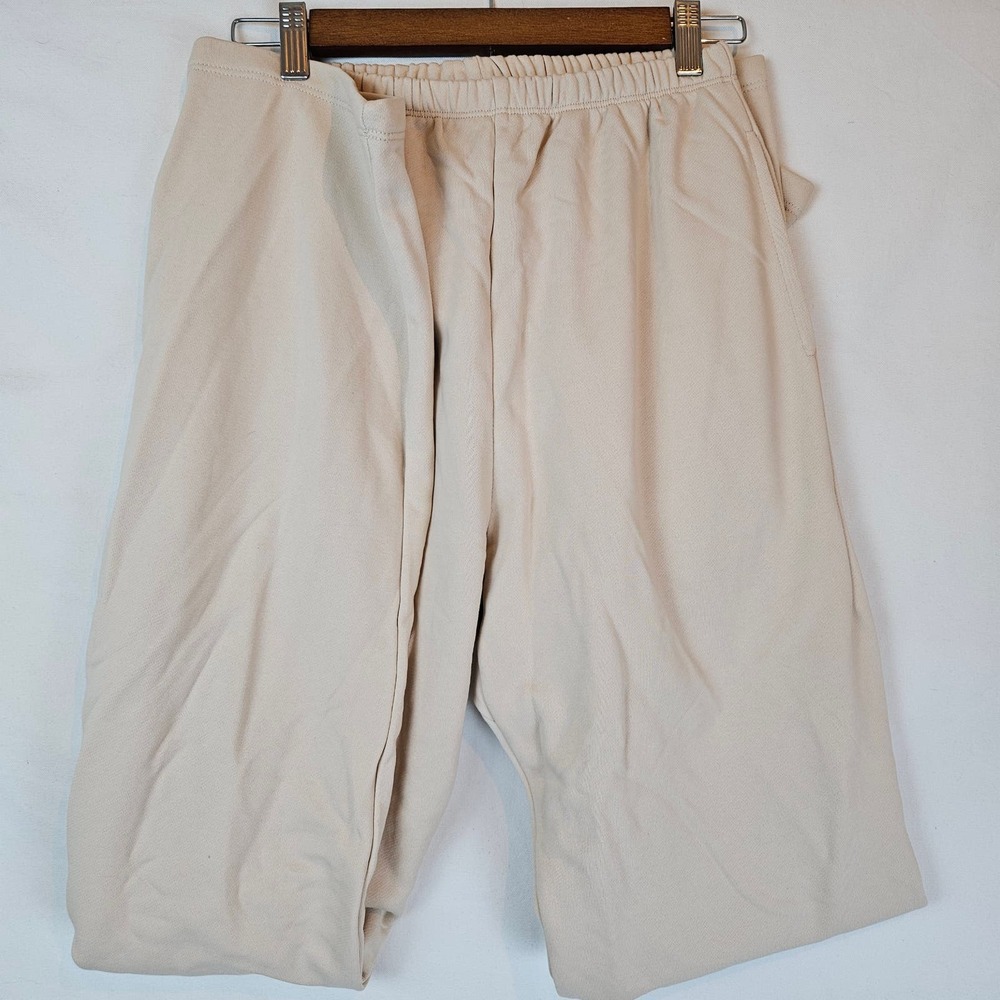 The NW Solid French-Terry Relaxed Sweatpants,‎ cream, XS
